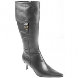 Pavers Womens Jean606 Leather Lining Calf/Knee in Black