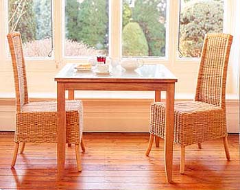 Pavilion Rattan Sienna Square Dining Table Set