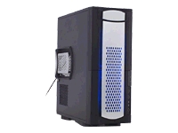 Nitro AX blue midi tower case midi case NO PSU