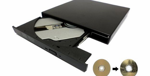 PCSOLUTIONS USB 2.0 External DVD RW CD RW LIGHTSCRIBE Burner Drive For all PC Laptop Netbook and Mac