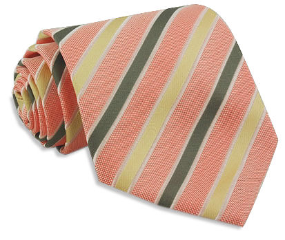 Peach Gold Varied Stripe Tie