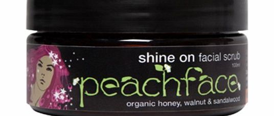 Peachface Shine On Facial Scrub with Organic Honey, Walnut and Sandalwood