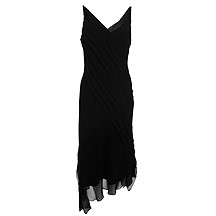 Black chiffon wave dress