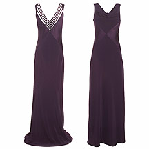 Pearce Fionda Plum lattice back cowl neck dress