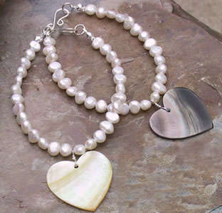 Bracelet with Shell Heart