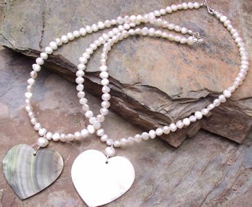 Necklace with Shell Heart