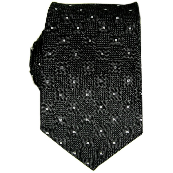 Black Tie with White Squares by