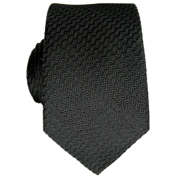 Peckham Rye Black Zigzag Pattern Tie by