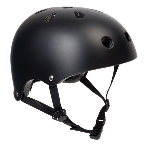 Matt Black BMX Bike/Skate Helmet - Large
