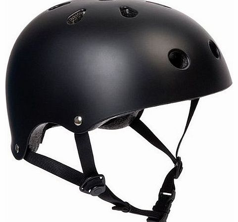 Matt Black BMX Bike/Skate Helmet - Medium