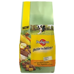 Pedigree Adult Complete Better By Nature Dog Food with Chicken, Rice and#38; Vegetables 15kg