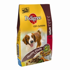 Pedigree Adult Complete Dog Food with Beef and#38; Vegetables 15kg with 3kg Extra Free