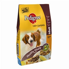 Pedigree Adult Complete Dog Food with Chicken and#38; Rice 15kg with 3kg Extra Free
