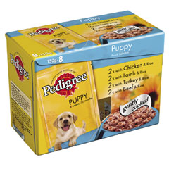 pedigree Pouch Puppy 150g Variety 8 Pack (Bulk Pack 4)