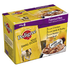 pedigree Pouch Small Dog Adult 150g Variety 8 Pack (Bulk Pack 4)