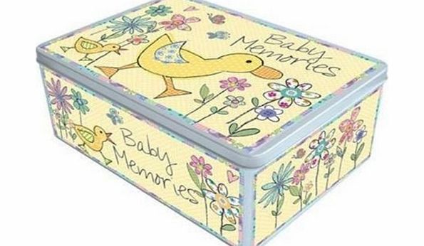 Baby Memories - Large Keepsake Tin with a Duck Design