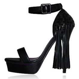 Peeptoefashion PeepToe Shoes Black Leather Miss Vanish Heels