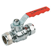 PEGLER Ball Valve Red 22mm