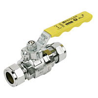 PEGLER Ball Valve Yellow 15mm