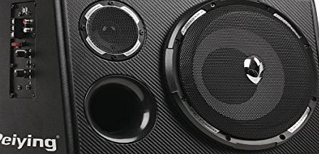 Peiying PY250QA 10`` 500W Active Subwoofer Built-in Mosfet Amp Amplifier Car Bass