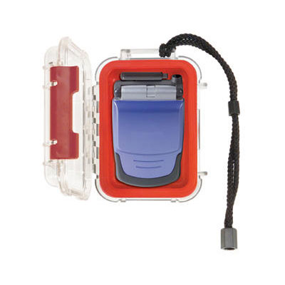 Peli 1010 Microcase Clear with Red Liner