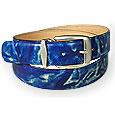 Pelletterie Fiorentine Blue Calf Leather Belt