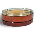 Pelletterie Fiorentine Calf Leather and Hide Ashtray