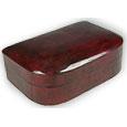 Pelletterie Fiorentine Mahogany Leather and Hide Jewerly Box