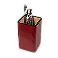 Pelletterie Fiorentine Mahogany Leather Pen Holder