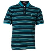 Penguin Blue Stripe Polo Shirt