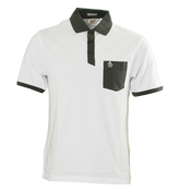 Bright White and Grey Polo Shirt