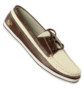 Brown and Cream Deck Shoes