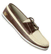 Penguin Brown and Cream Deck Shoes