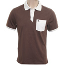 Penguin Brown and White Polo Shirt
