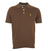 Cargo Brown Knitted Polo Shirt