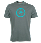 Penguin Castlerock Grey T-Shirt with Printed