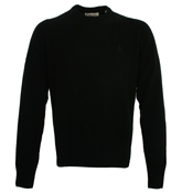 Caviar Black Round Neck Sweater
