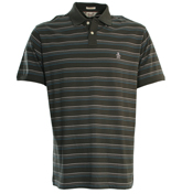Classic Fit Dark Grey Stripe Polo Shirt