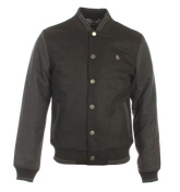 Penguin Dark Charcoal Heather Black Varsity