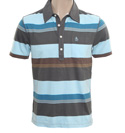 Dark Grey and Blue Stripe Polo Shirt