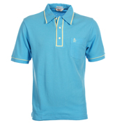 Penguin Earl Alaskan Blue Pique Polo Shirt