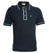 Penguin Earl Black Iris Pique Polo Shirt