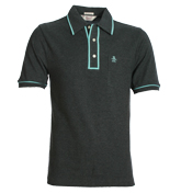 Penguin Earl Dark Shadow Heather Pique Polo Shirt
