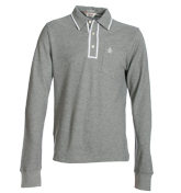 Penguin Earl Dark Steel Heather Pique Polo Shirt