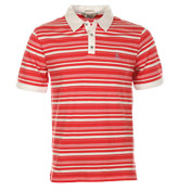 Penguin Geranium Stripe Polo Shirt
