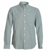 Penguin Green and White Gingham Check Slim Fit