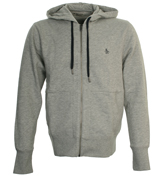 Grey and Navy Full Zip Hooded Sweatshirt