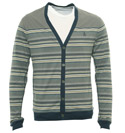 Penguin Grey Stripe Button Fastening Cardigan