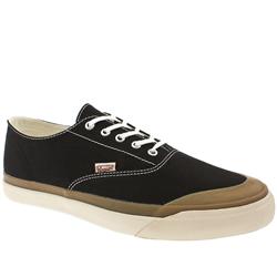 Male Uin George Fabric Upper Fashion Trainers in Black, White
