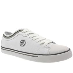 Male Uin Lo Canvas Fabric Upper Fashion Trainers in White and Grey